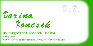 dorina koncsek business card